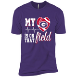 Georgia Bulldogs Football My Heart is on that Field - Premium Short Sleeve T-Shirt
