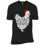 Chicken Christmas T Shirt Merry Chickmas Santa Claus Gifts - Premium Short Sleeve T-Shirt