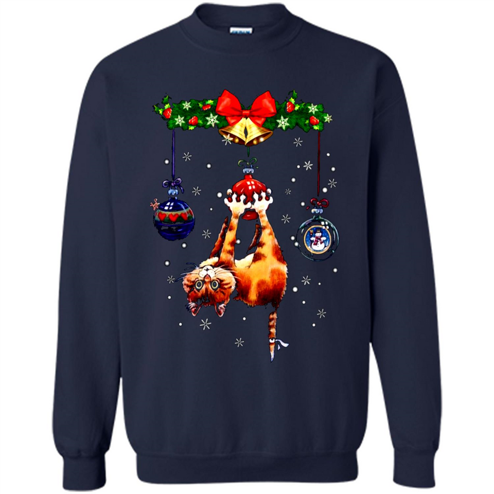 Merry Christmas Funny Cat Christmas sweater, sweater PINGPONG