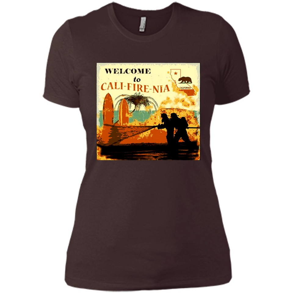 Paradise California Camp Fire Youth T-Shirt PINGPONG - Ladies' Boyfriend T-Shirt