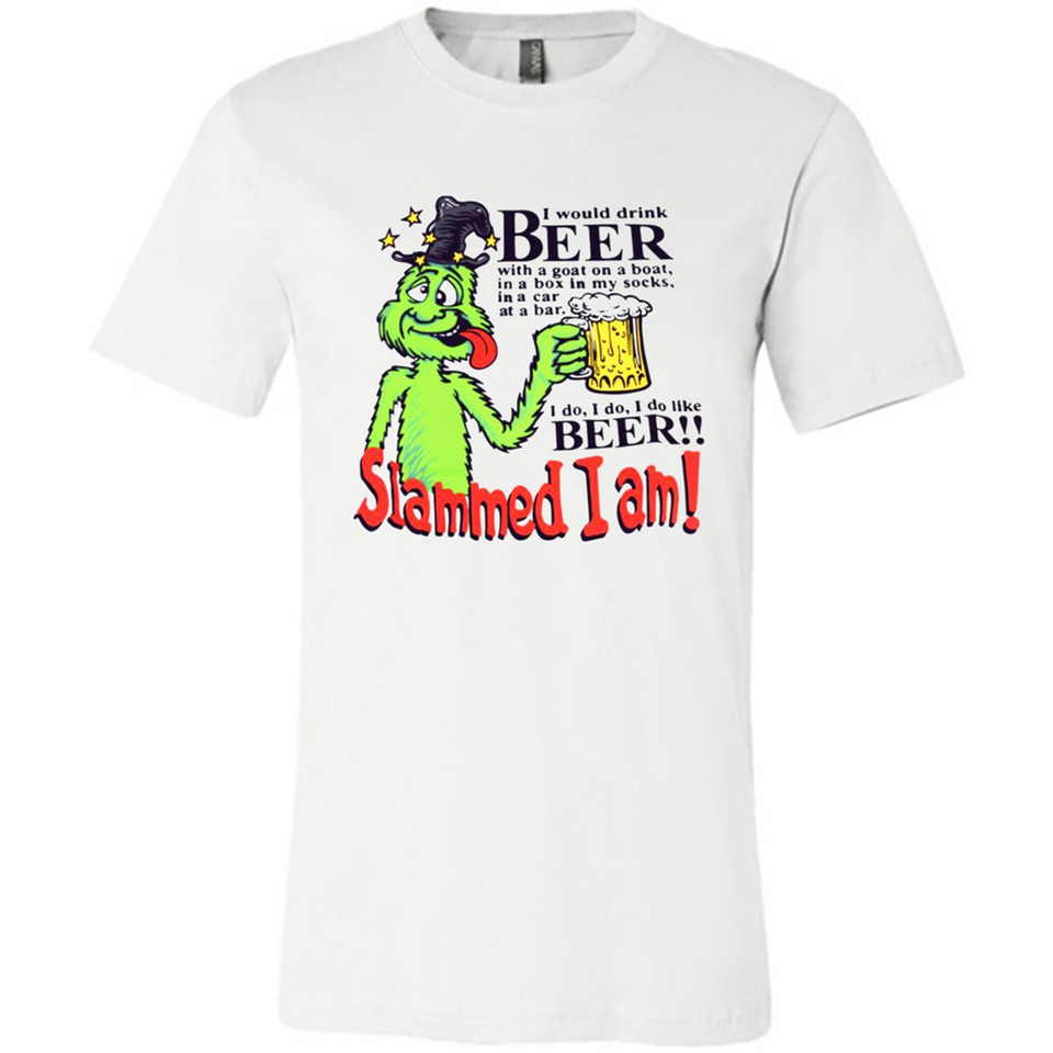 Slammed I Am I Would Drink Beer With A Goat On A Boat Shirt - Canvas Unisex T-Shirt