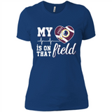 Washington Redskins Football My Heart is on that Field - Ladies' Boyfriend T-Shirt