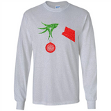 Funny Grinch Hand holding Firefighter ornament Christmas Sporty T-Shirt - Long Sleeve T-Shirt