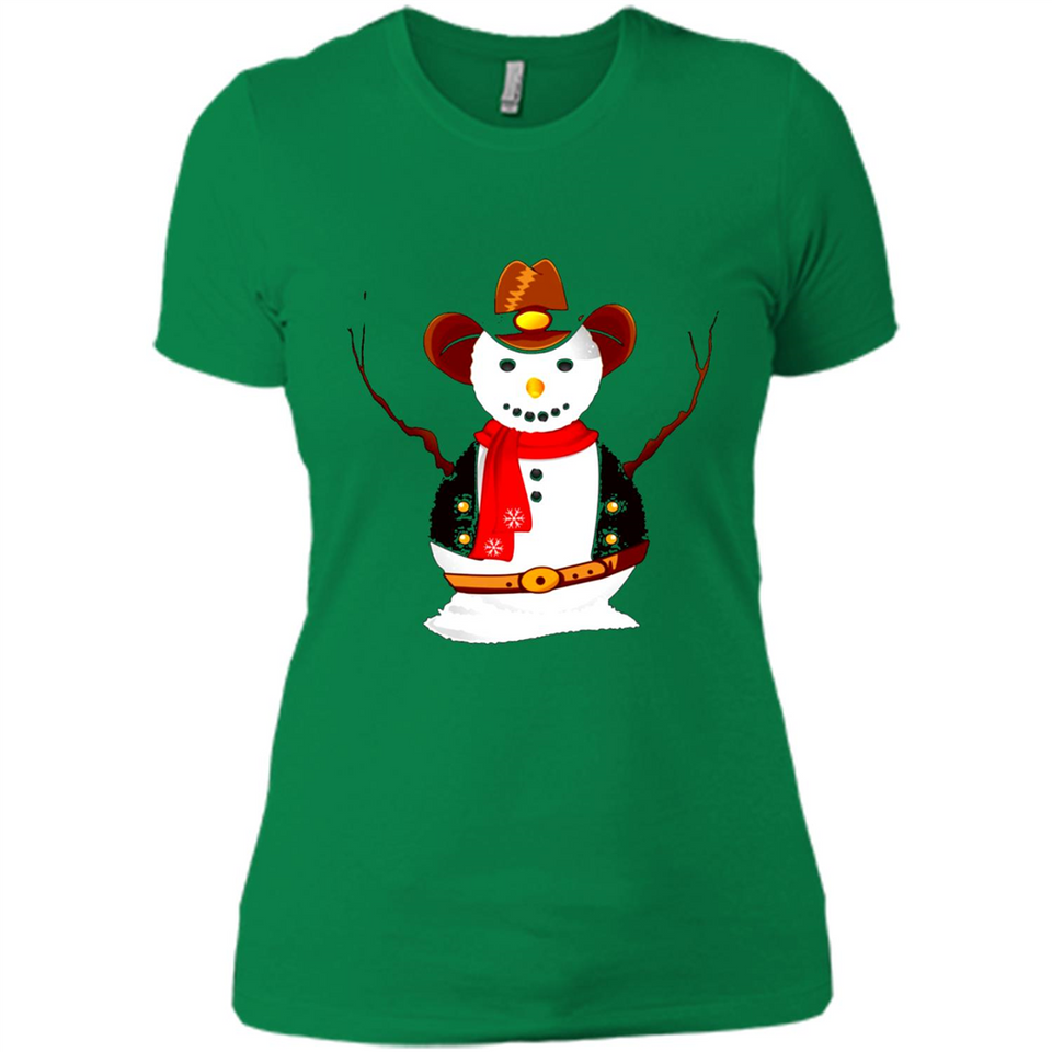 Snowman Cowboy Merry Christmas Xmas