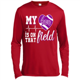 TCU Horned Frogs Football My Heart is on that Field - Canvas Long Sleeve T-Shirt