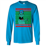 Grinch Nurse Ugly Christmas Sporty T-Shirt PINGPONG - Long Sleeve T-Shirt