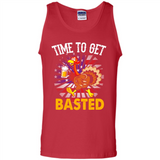Time To Get Basted Funny Turkey Beer Thanksgiving - Tank Top