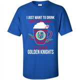 I Just Want To Drink Hot Chocolate & Watch Vegas Golden Knights Ugly Christmas Sweater PINGPONG