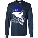 Jack Skellington The Nightmare Before Christmas-Rams Football - Long Sleeve T-Shirt