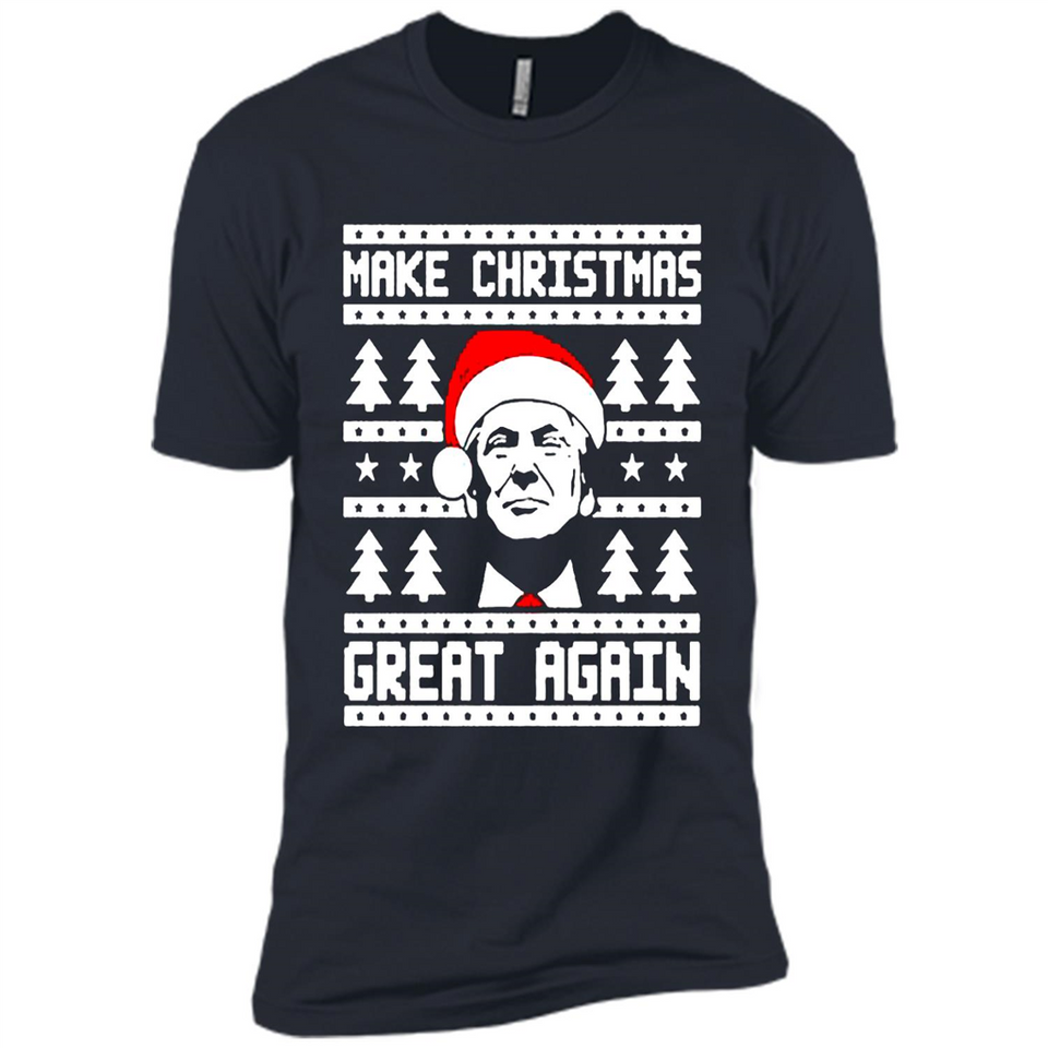 Fabulous Make Christmas Great Again Trump Ugly Christmas - Premium Short Sleeve T-Shirt