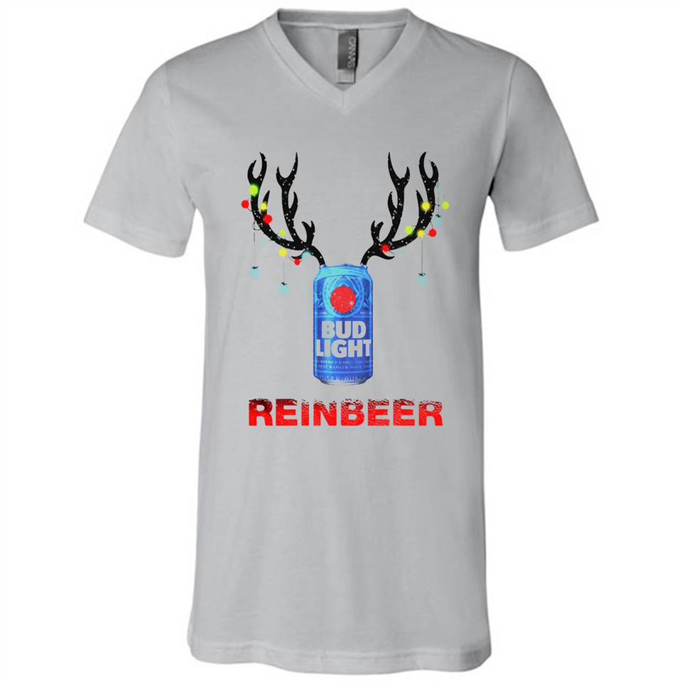 Bud light reinbeer Christmas - Canvas Unisex V-Neck