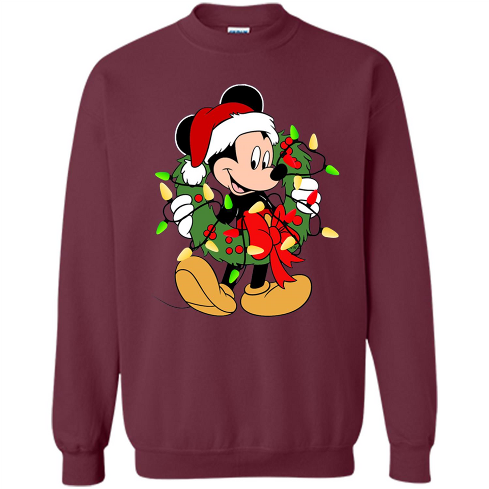 Disney Mickey Mouse Christmas Lights Sweatshirt - Sweatshirt