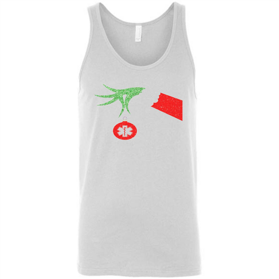 Funny Grinch Hand holding Doctor ornament Christmas Sporty T-Shirt - Canvas Unisex Tank
