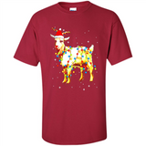 Christmas Lights Goat Wearing Santa Hat T-Shirt - Shirt