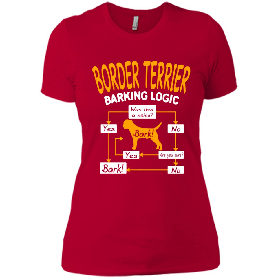 Border Terrier Barking Logic - Ladies' Boyfriend T-Shirt