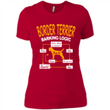 Border Terrier Barking Logic - Ladies' Boyfriend T-Shirt
