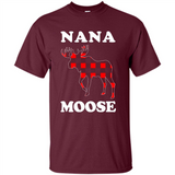 Nana Moose Funny Christmas Plaid Buffalo T-Shirt - Shirt
