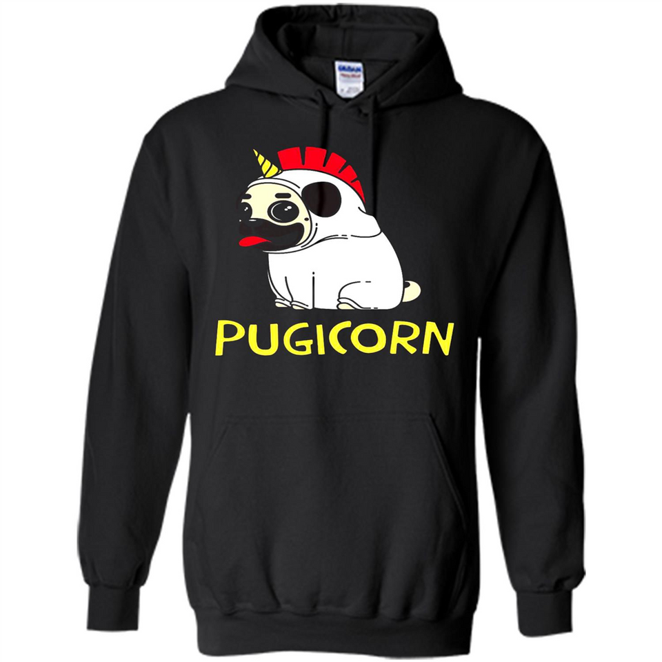 Pugicorn Pug Unicorn Funny Shirt PINGPONG - Hoodie