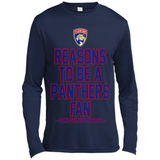 Reasons to be a Florida Panthers Fan Complete List on Back - Canvas Long Sleeve T-Shirt