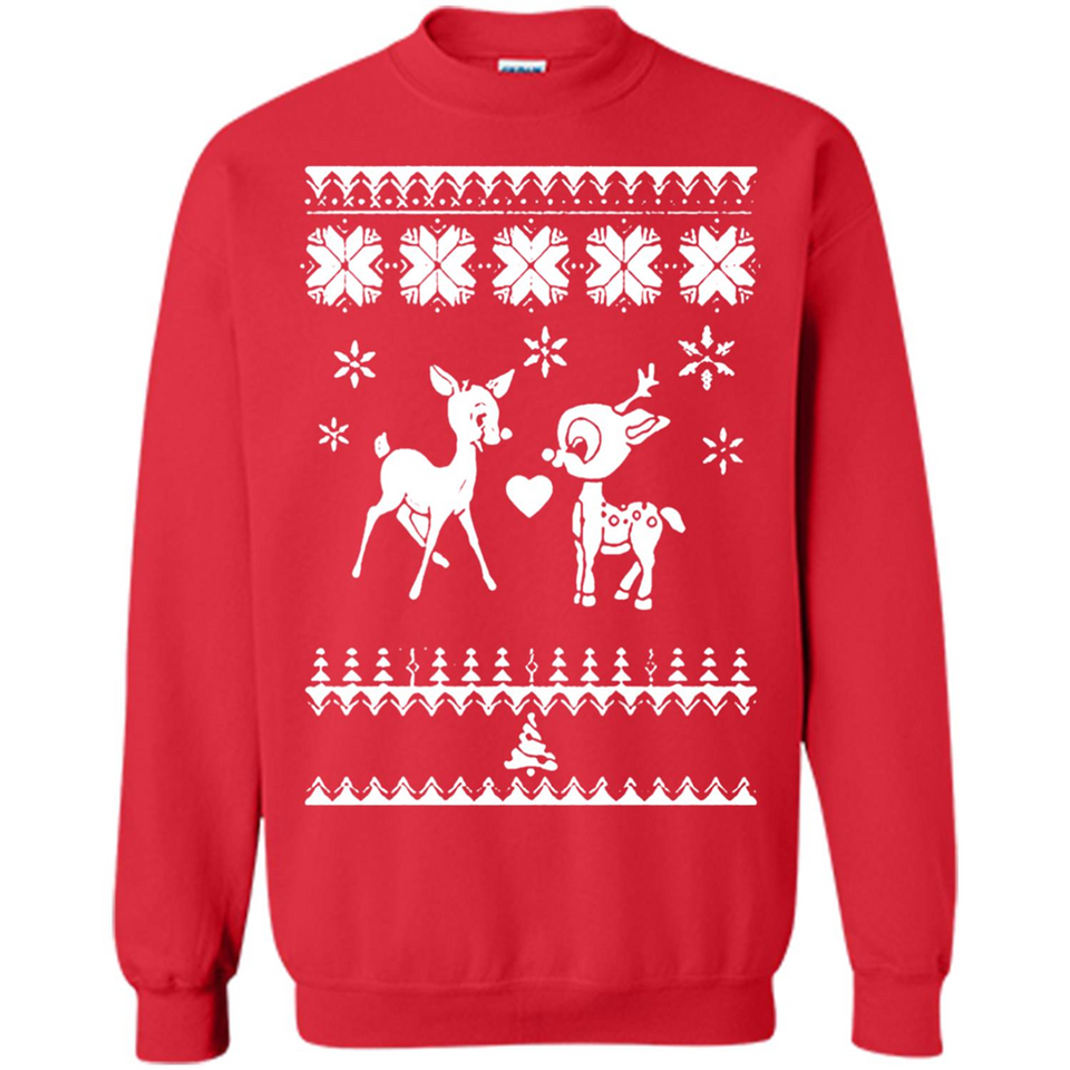 Rudolph and Clarice Ugly Christmas Sweater - Sweatshirt