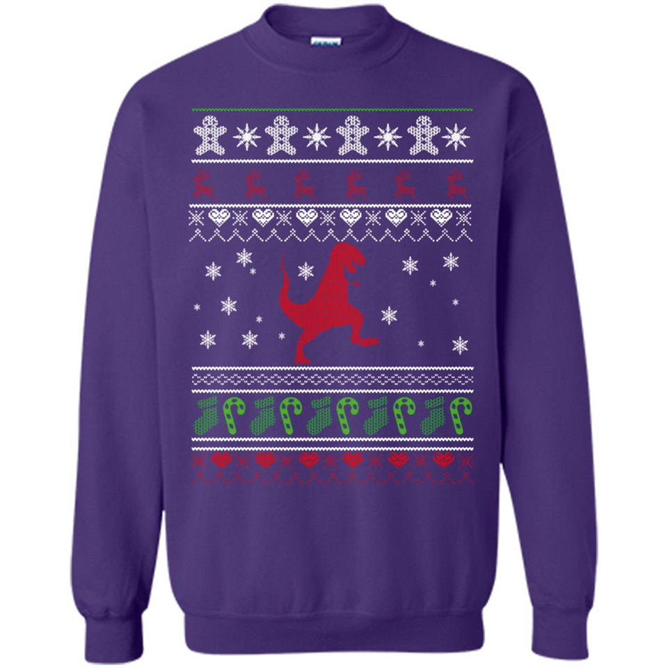 Dinosaur and Santa Ugly Christmas Sweater - Sweatshirt