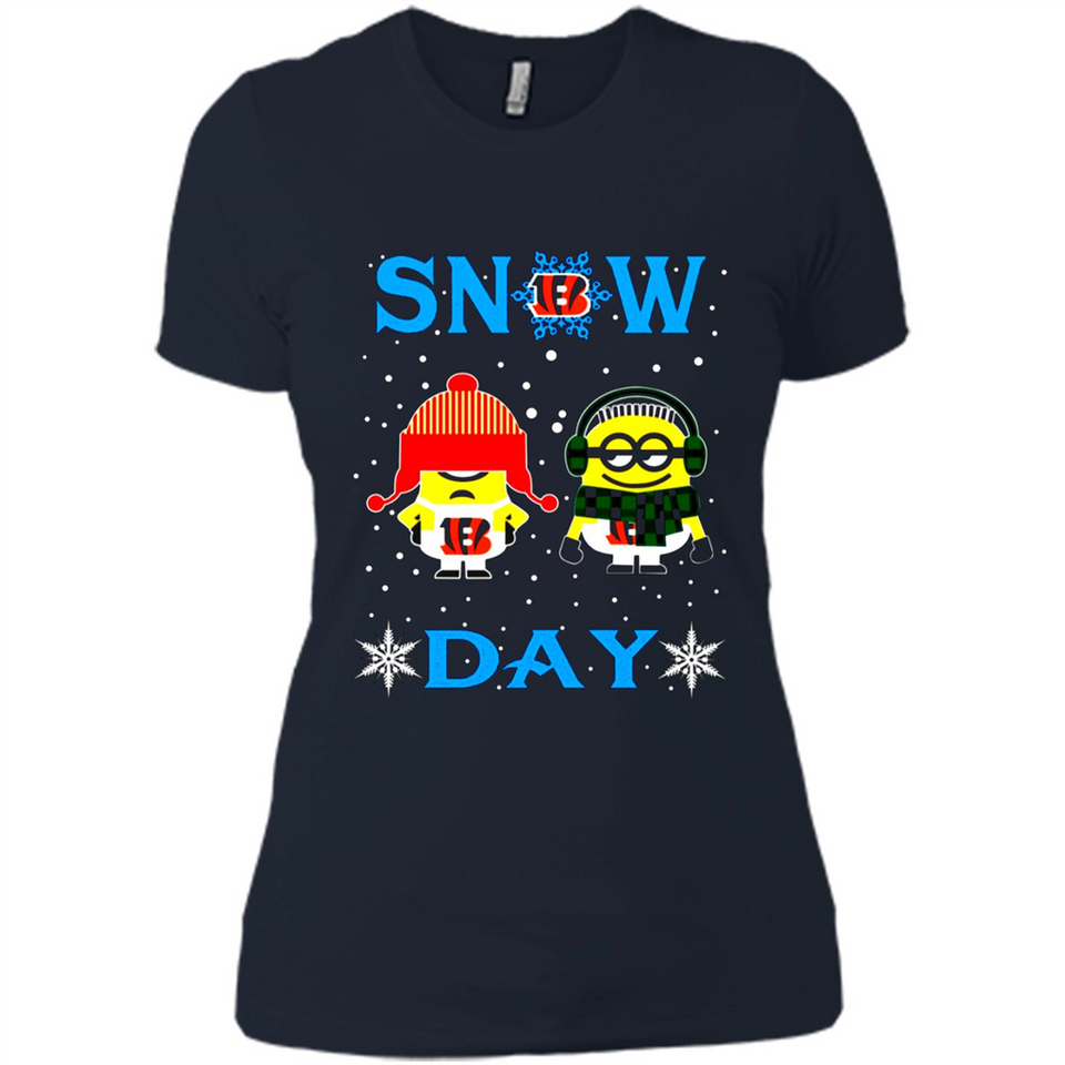 Snow Day Shirt For Cincinnati Bengals Vs Minion Fans pingpong