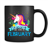 Unicorns are born in February Birthday Rainbow Gift Custom Ultra Cotton
