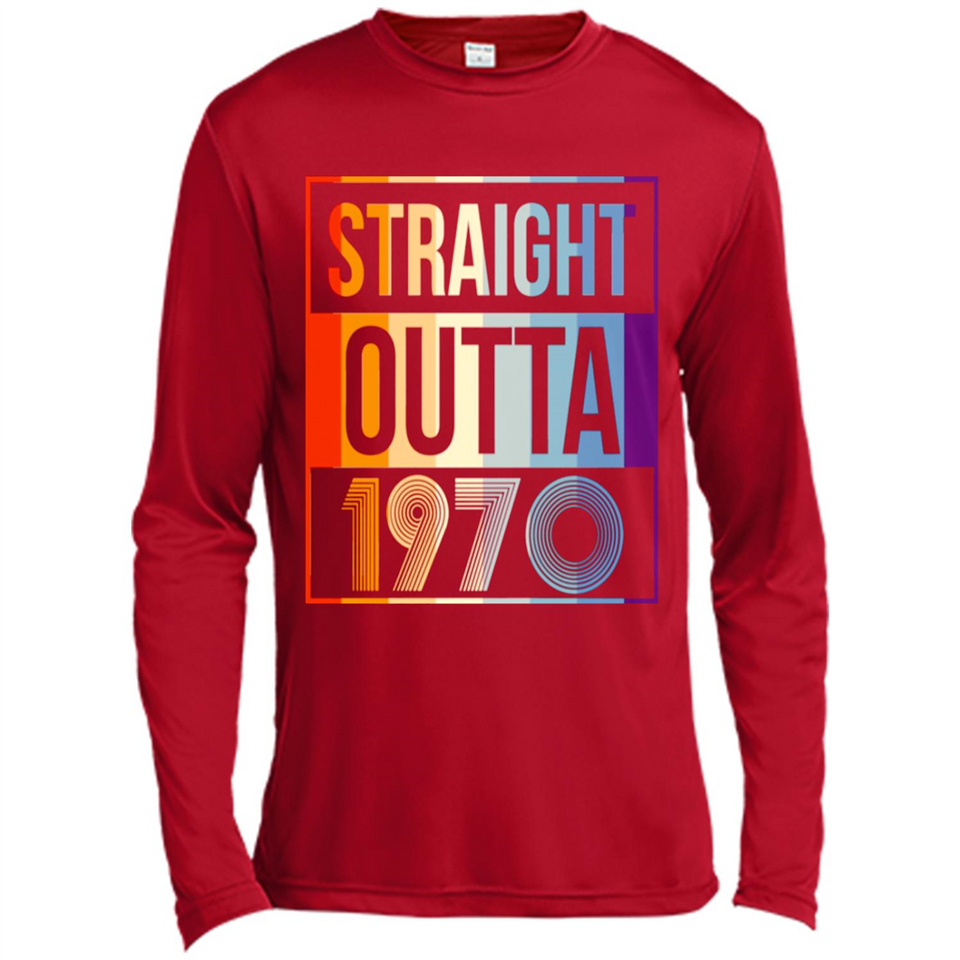 Retro Straight Outta 1970 48 Years Old - Canvas Long Sleeve T-Shirt