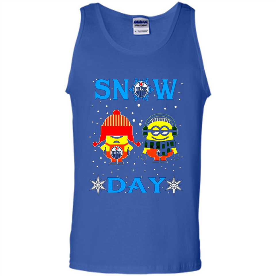 Snow Day Shirt For Edmonton Oilers Vs Minion Fans pingpong