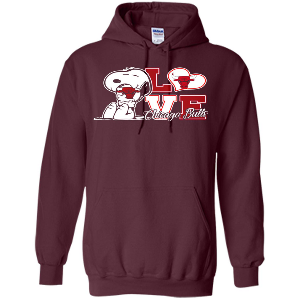 Snoopy loves NBA Chicago Bulls - Hoodie