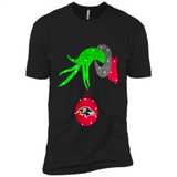GRINCH HAND HOLDING BALTIMORE RAVENS GLITTER CHRISTMAS PINGPONG