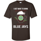 I Just Want To Drink Hot Chocolate & Watch Toronto Blue Jays Ugly Christmas Sweater PINGPONG