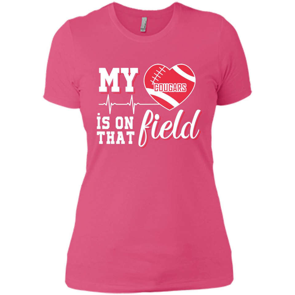 Washington State Cougars Football My Heart is on that Field - Ladies' Boyfriend T-Shirt