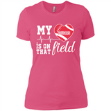 Washington State Cougars Football My Heart is on that Field - Ladies' Boyfriend T-Shirt