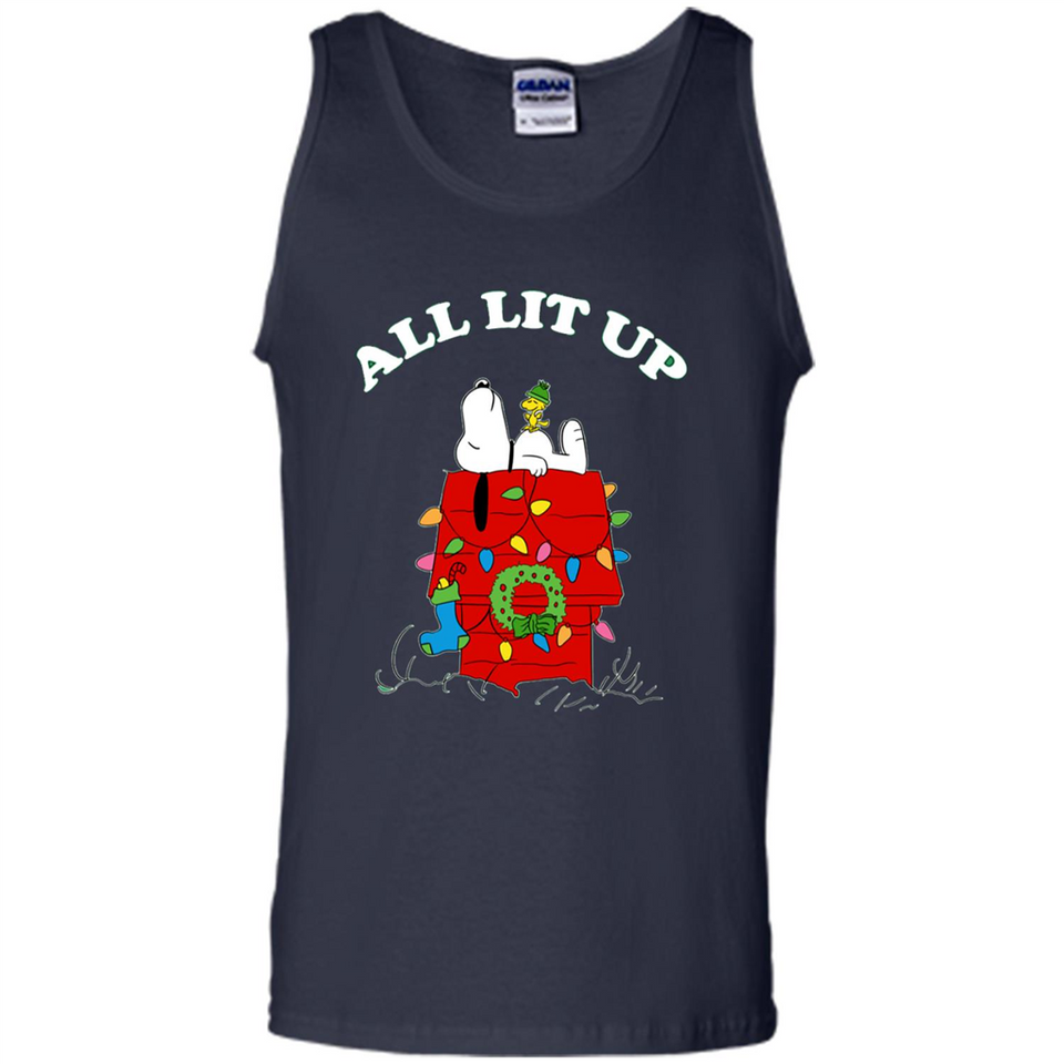 Peanuts By Schulz Snoopy Young Men_s Christmas - Tank Top