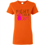 Fight Like A Girl Breast Cancer Awareness - Ladies Short-Sleeve