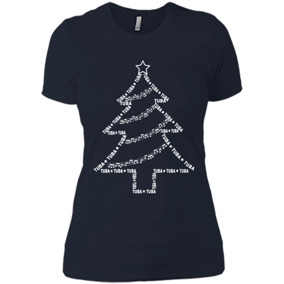 Tuba Text Christmas Tree Musical Instrument Holiday 1