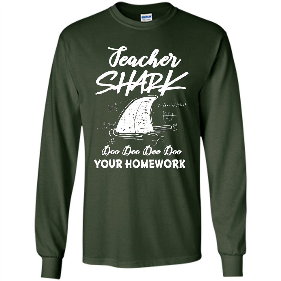 Teacher Shark Doo Doo Doo Your Homework Shirt Ladies' Boyfriend