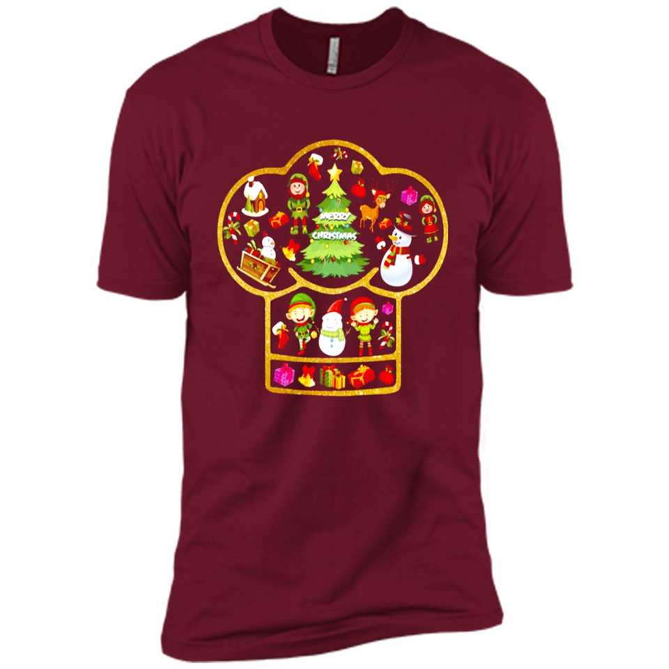 Chef Hat Christmas Ornament - Premium Short Sleeve T-Shirt