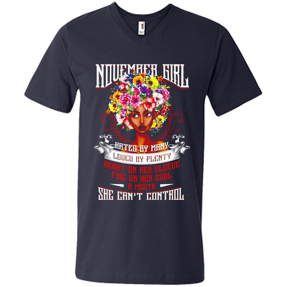 November Girl Flower - Men's V-Neck