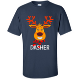 Dasher Reindeer Santa Claus Funny Xmas Holiday T-Shirt - Shirt