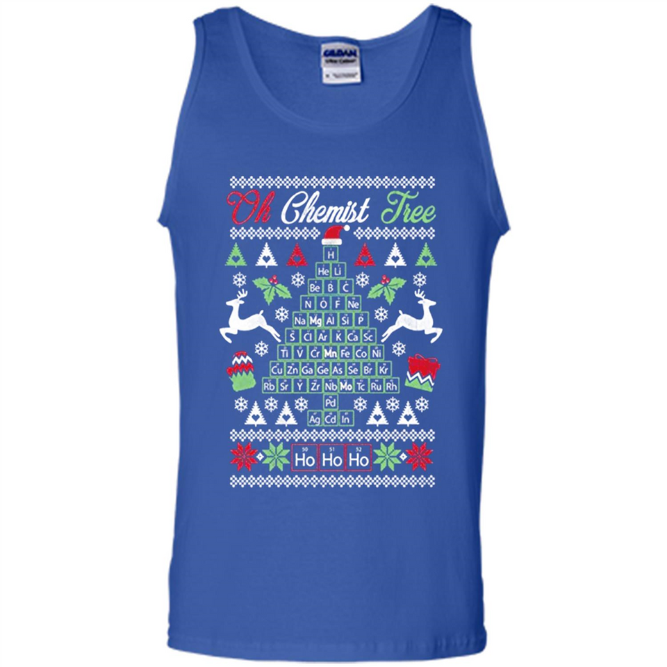Chemist Tree Shirt Oh Chemistry Tree Ugly Christmas - Tank Top