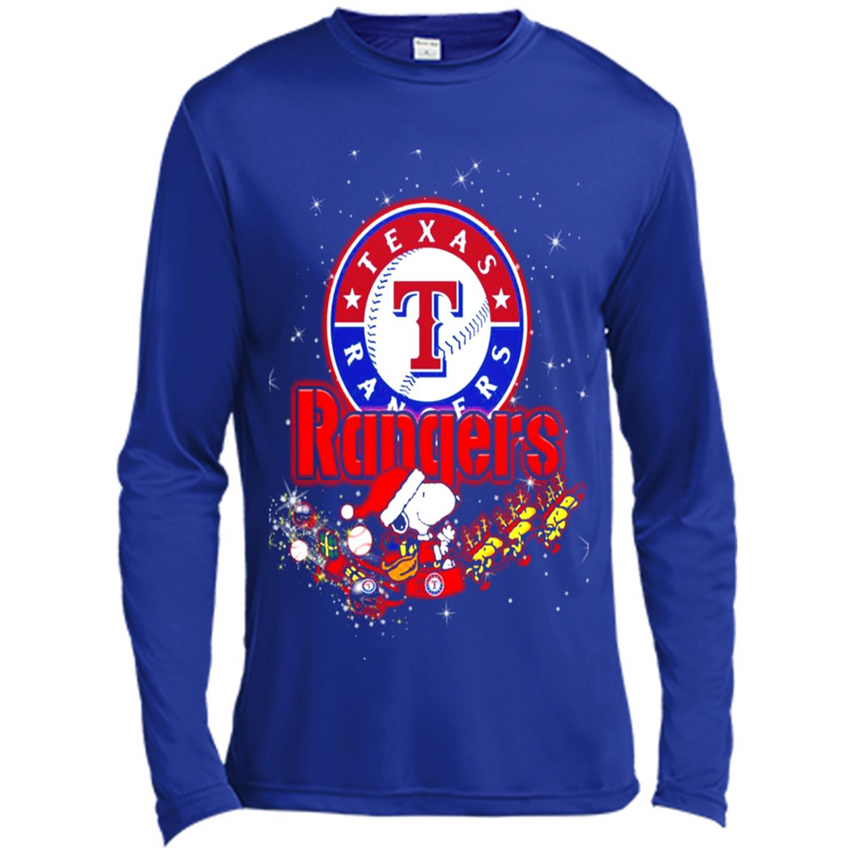 Snoopy Christmas Texas Rangers - Canvas Long Sleeve T-Shirt