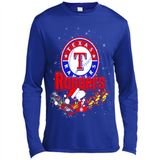 Snoopy Christmas Texas Rangers - Canvas Long Sleeve T-Shirt