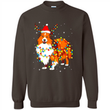 Christmas Lights Shetland Sheepdog Wearing Santa Hat Funny Xmas Mug - Sweatshirt