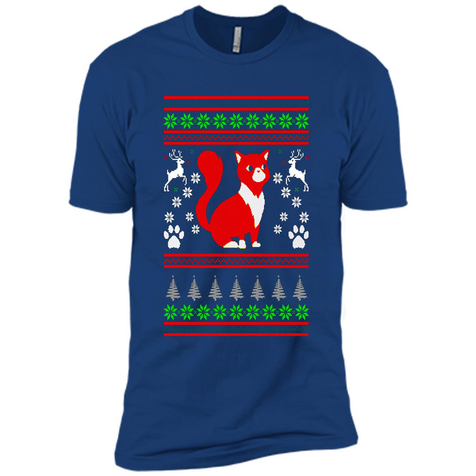 Christmas Ugly Sweater CUTE CATS UGLY CHRISTMAS SWEATERS - Premium Short Sleeve T-Shirt