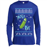 Rick and Morty Pickle Rick Ugly Christmas Sweater - Canvas Long Sleeve T-Shirt