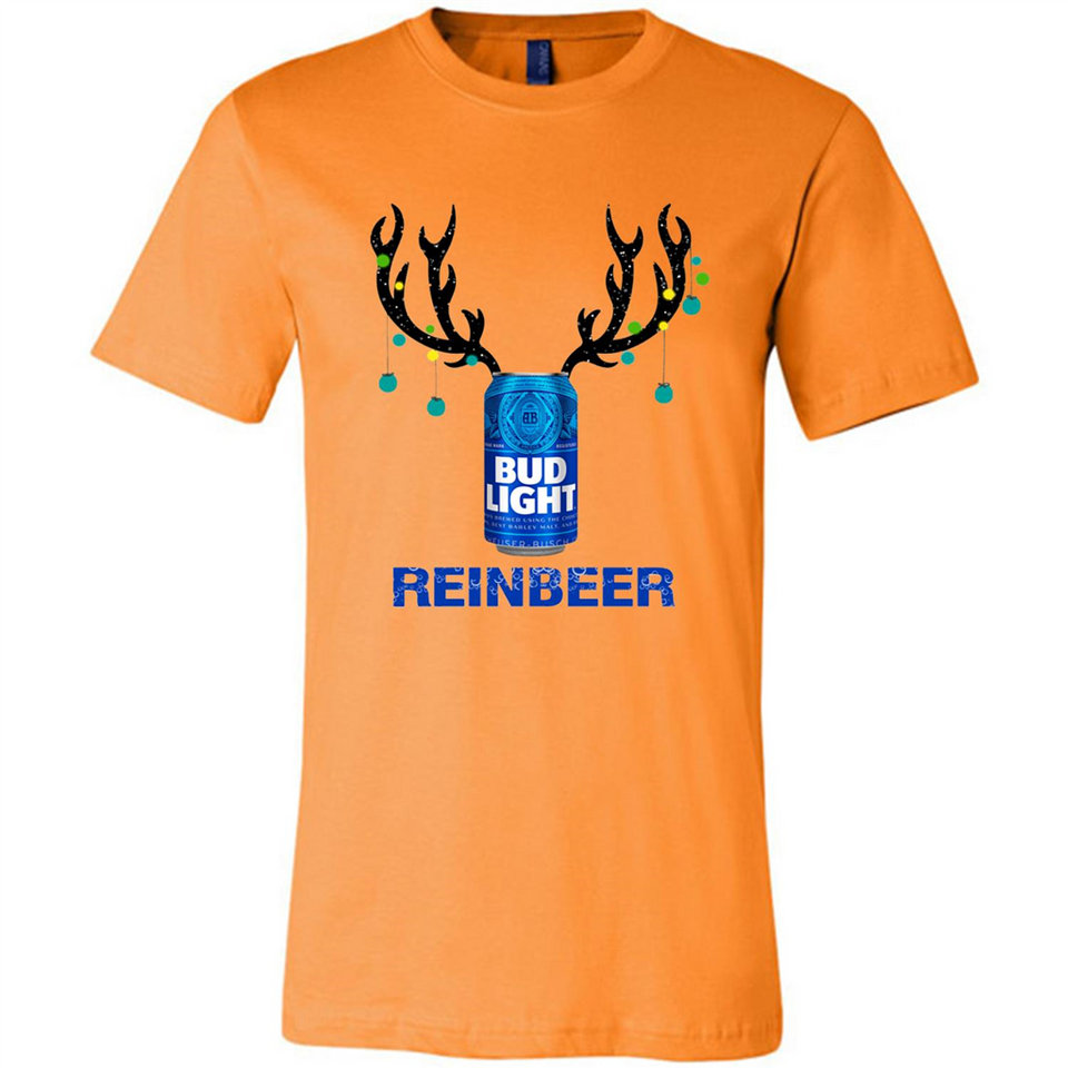 Bud Light Reinbeer Funny Beer Reindeer Christmas Sweatshirt - Canvas Unisex T-Shirt