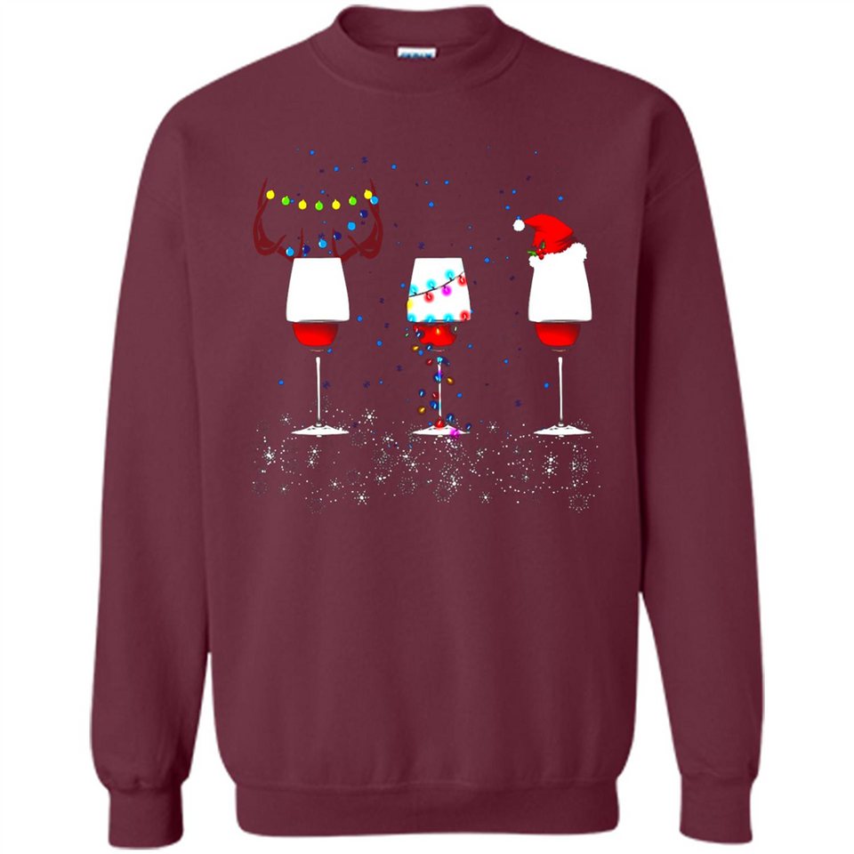 Christmas Red Wine Funny Merry Xmas Sweatshirt - Sweatshirt