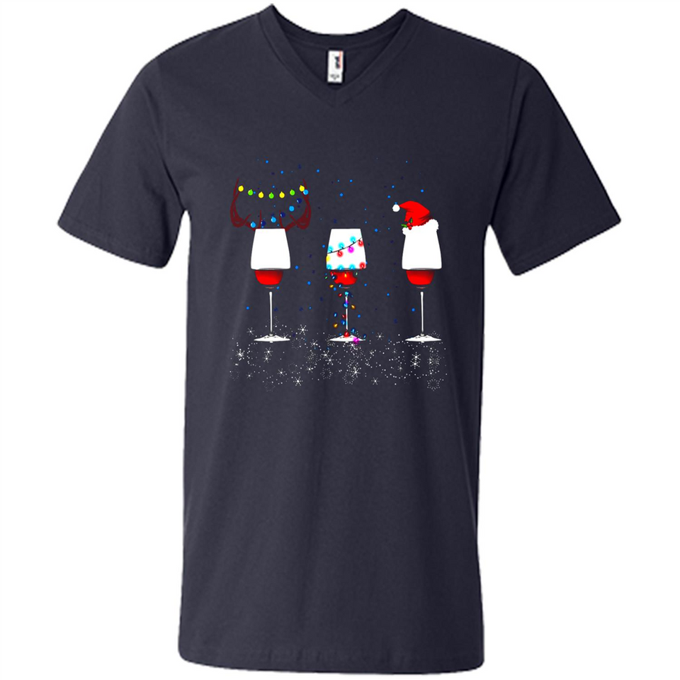 Christmas Red Wine Funny Merry Xmas Sweatshirt - Men's V-Neck